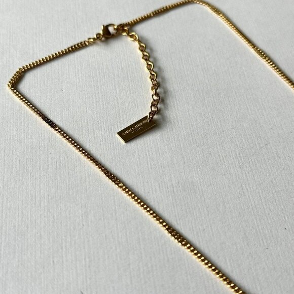 Saint Laurent Paris Gold Link Adjustable Chain/Necklace - Picture 4 of 8